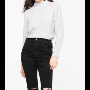 Mock Neck Sweater Light Grey